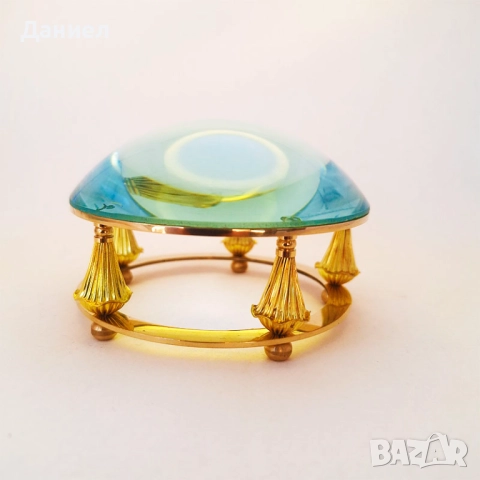 Бронзова настолна лупа с античен дизайн , снимка 2 - Морски сувенири - 43053218