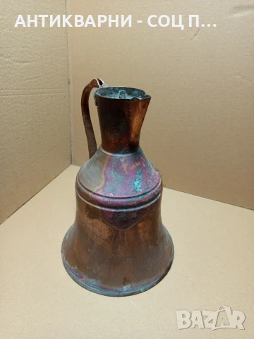 Стара Масивна Медна Бакърена Кана За Вино 3.8лт., снимка 2 - Антикварни и старинни предмети - 50887319