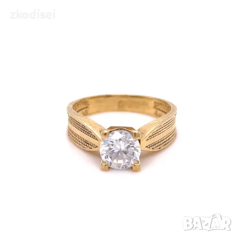 Златен дамски пръстен 4,80гр. размер:56 14кр. проба:585 модел:4030-4