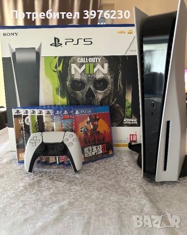 Playstation 5 (PS5) + 1 controler + 8 игри, снимка 1