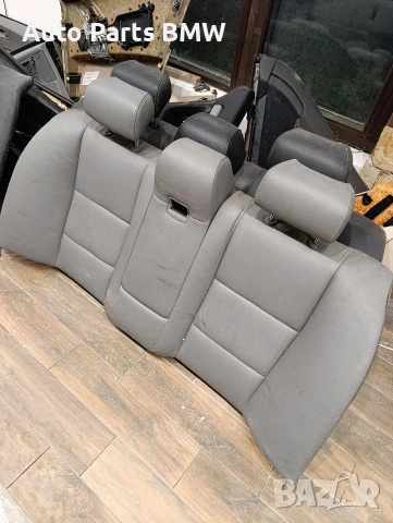 Кожен салон BMW E60 Седалки БМВ Е60 Сив кожен салон BMW E60, снимка 5 - Части - 50406873
