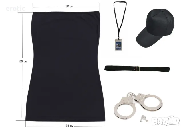 Еротично бельо - секси рокля тип полицайка - Код: K 1122, снимка 3 - Бельо - 46611591