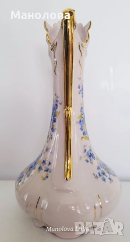 Кана с една дръжка розов порцелан H & C Czechoslovakia., снимка 5 - Други ценни предмети - 52241965