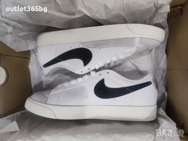 Nike - Blazer Low '77 Vintage номер 42,44.5 мъжки бели Оригинал Код 659, снимка 2 - Маратонки - 47065746