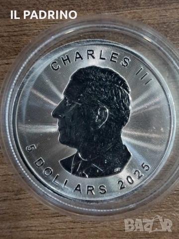 Сребро 1 унция OZ Кленов лист 2025, снимка 2 - Нумизматика и бонистика - 53622673