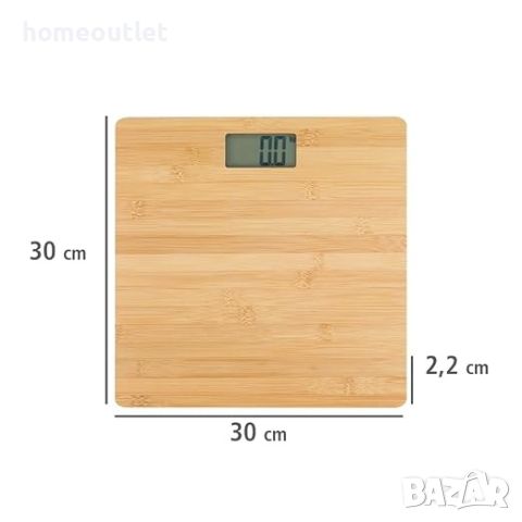 ПРОМОЦИЯ Бамбуков кантар за баня WENKO BAMBUSA BATHROOM SCALE, снимка 4 - Друга електроника - 46511158