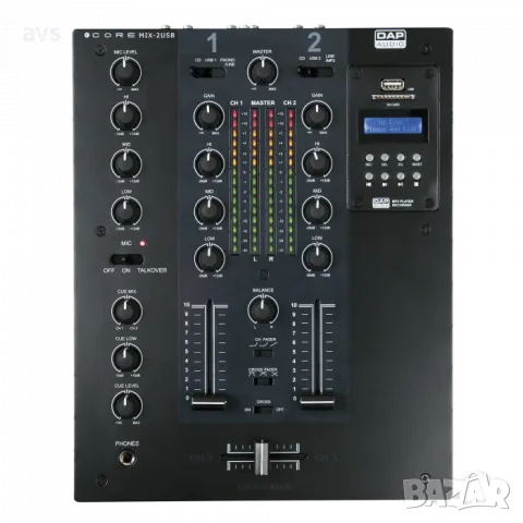 Професионален DJ миксер DAP CORE MIX-2 USB, снимка 4 - Ресийвъри, усилватели, смесителни пултове - 49398603