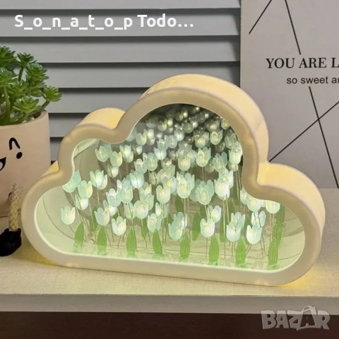 Магическа нощна лампа с огледален ефект 2 в 1, снимка 2 - Романтични подаръци - 51346756