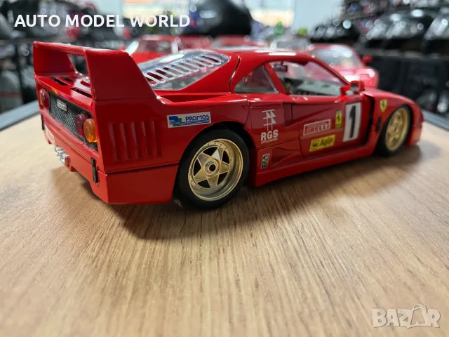 Метална колекционерска количка BURAGO FERRARI F40 EVO 1987 мащаб 1:18, снимка 3 - Колекции - 48451384