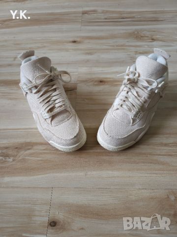 Оригинални кецове Air Jordan 4 Retro Blank Canvas, снимка 2 - Кецове - 45837930