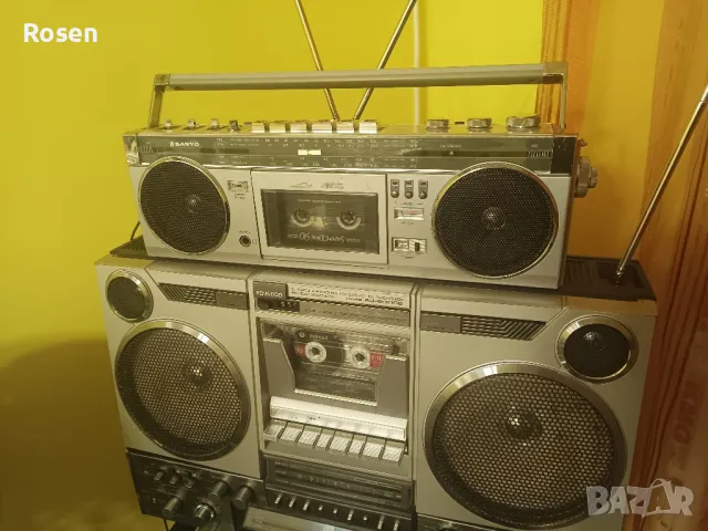 Продавам радиокасетофон mini boombox Sanyo M 7800k  Japan , снимка 7 - Радиокасетофони, транзистори - 49066680