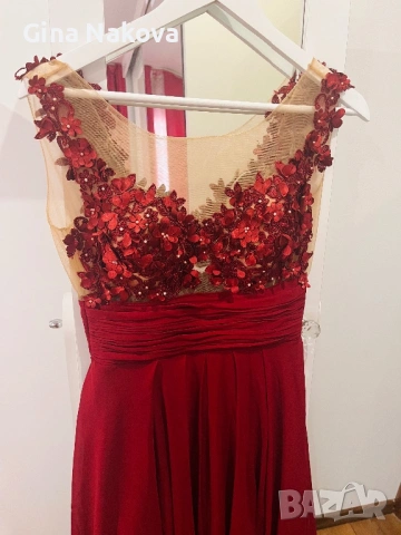❤️ официална бордо рокля