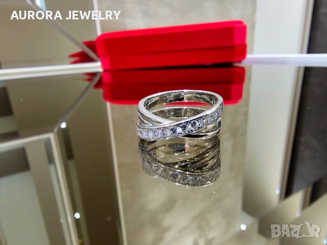 CARTIER Etincelle de Cartier White Gold Diamonds Дамски Пръстен, снимка 4 - Пръстени - 52854774