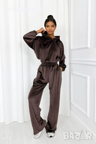 Дамски велурен комплект от две части Cloud, 3цвята , снимка 2 - Комплекти - 52698904