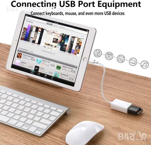 Нов Адаптер за камера Lightning към USB OTG кабел за iPhone и iPad, снимка 3 - Аксесоари за Apple - 45659356