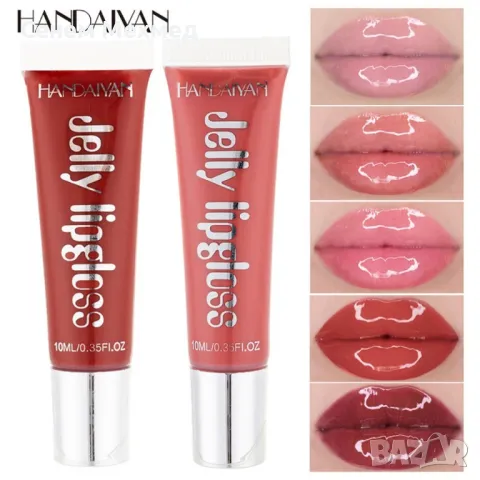 Овлажняващ цветен гланц за устни Jelly Gloss Lip HANDAIYAN, снимка 2 - Козметика за лице - 47699862