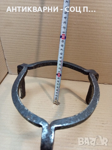 Соц Стар Ръчно Кован Малък Саджек Пиростия За Огнище 0.900кг. НОМЕР 1609., снимка 12 - Антикварни и старинни предмети - 53892193