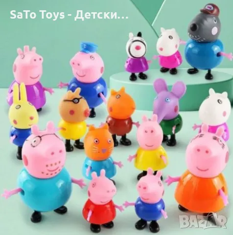 Комплект Фигурки за игра Пепа Пиг всички герои Peppa Pig фигурки, снимка 4 - Фигурки - 49990714