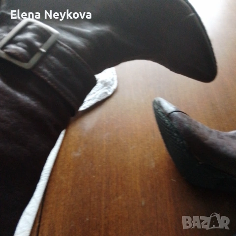 Елегантни дамски ботуши от естествена кожа , снимка 5 - Дамски ботуши - 53530211