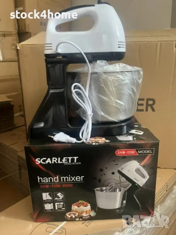 НОВ!! Миксер с метална купа и 7 степени за професионално приготвени десерти, снимка 3 - Миксери - 53016349