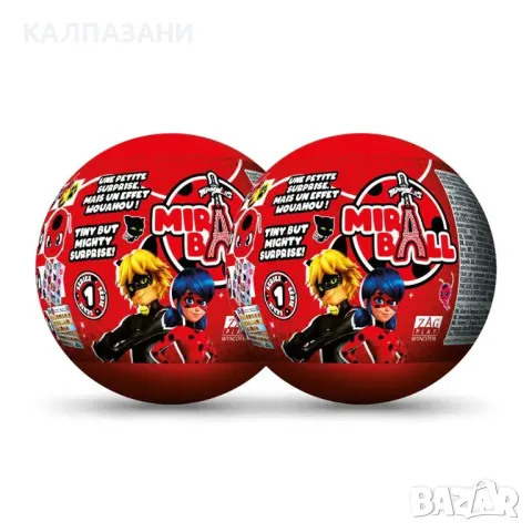 MIRACULOUS Калинката и Котарака Топка с плюшена играчка изненада Miraball M14025, снимка 2 - Кукли - 49728013