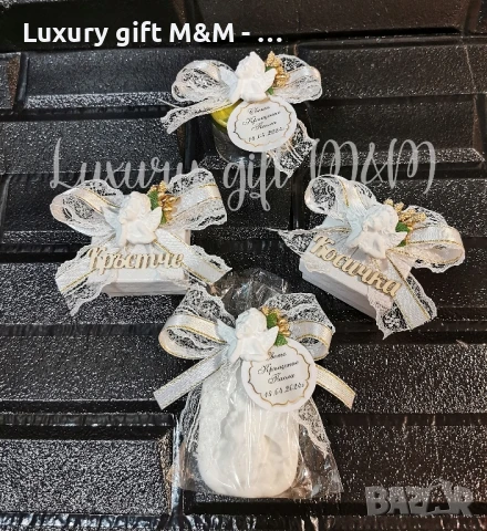 Комплект за кръщене "Златно ангелче", снимка 9 - Подаръци за кръщене - 50695655