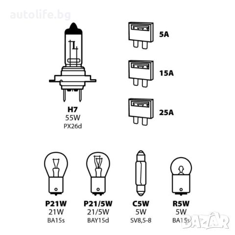 H7 халогенни резервни крушки лампи к-т 8 бр. 12V, снимка 2 - Аксесоари и консумативи - 45760677