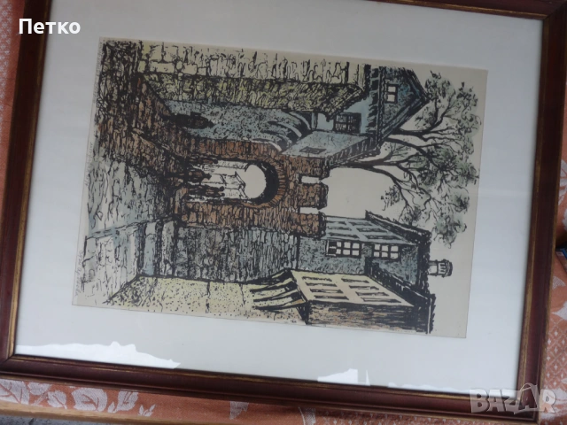 Стара картина  Сузи Аронова  69 / 55 см  , снимка 11 - Антикварни и старинни предмети - 53397399