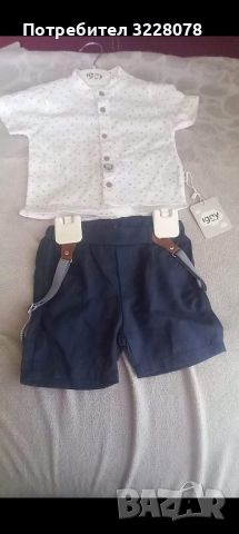 Риза с панталонки., снимка 1 - Комплекти за бебе - 45565553