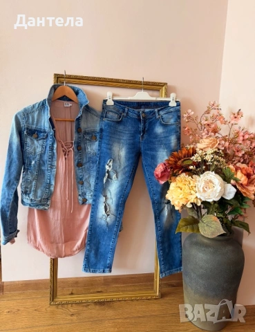 ZARA дамско дънково яке и дънки, снимка 2 - Дънки - 54217267