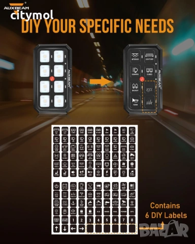 120 стикери за превключватели за  панел за табло на кола, , снимка 7 - Аксесоари и консумативи - 53514987