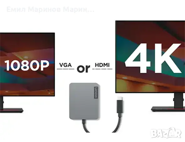 Lenovo USB-C Travel Hub Gen2, снимка 4 - Други - 47563932