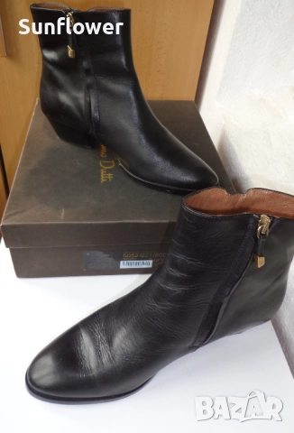 Черни боти от естествена кожа Massimo Dutti, размер EU 40, снимка 5 - Дамски боти - 52090481