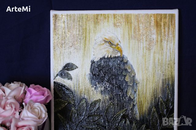 Релефна картина на орел , снимка 1 - Картини - 46247728