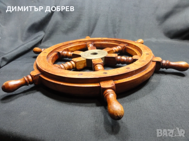 СТАР РЕТРО ДЪРВЕН КОРАБЕН/ЯХТЕН ЩУРВАЛ РУЛ КОРМИЛО, снимка 9 - Антикварни и старинни предмети - 52223870