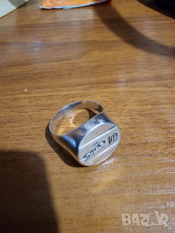 Огромен Стар османски сребърен пръстен с надпис Аллах е моят покровител сребро, снимка 5 - Пръстени - 51165450