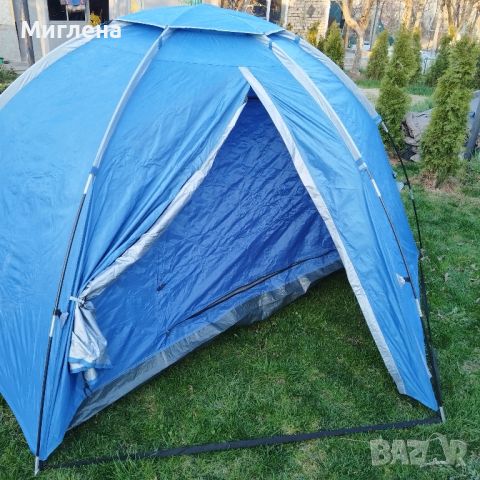Шестоъгълна триместна двуслойна палатка, снимка 3 - Палатки - 45352543