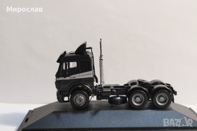 HERPA H0 1/87 MERCEDES BENZ 2448 ВЛЕКАЧ КАМИОН КОЛИЧКА МОДЕЛ, снимка 2 - Колекции - 53570940