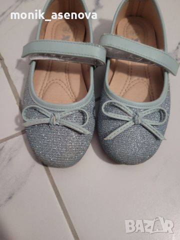 Сини блестящи обувчици , снимка 2 - Детски обувки - 46232573