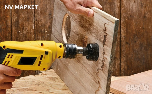 Боркорони комплект  за дърво, гиспокартон 16 части от 19 mm до 127 mm, снимка 6 - Други инструменти - 53850738