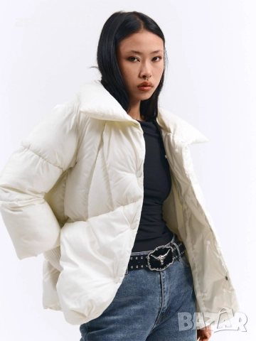 Зимно яке със сваляща се яка от пух, снимка 2 - Якета - 51851158