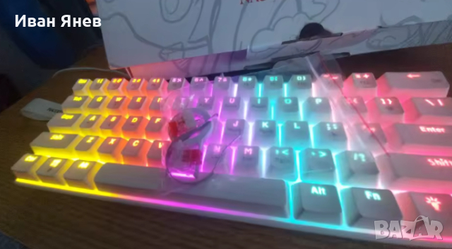 !!ЧИСТО НОВА!!! AJAZZ NK61 Механична клавиатура БЯЛА, снимка 3 - Клавиатури и мишки - 54175457