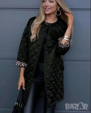 дълги дамски якета с леопардов акцент , снимка 3 - Якета - 50871151