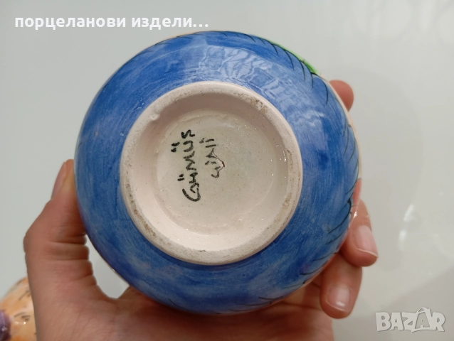 Порцеланова стара красива захарница буркан маркирана , снимка 2 - Кутии за храна - 52690100