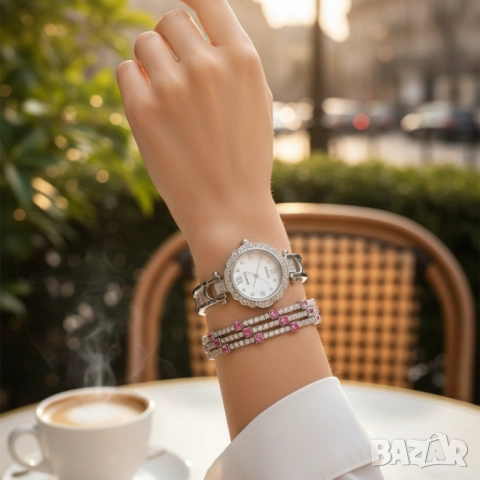 Дамски комплект часовник и гривна ZAVINO Quartz – стил и точност в едно, снимка 5 - Бижутерийни комплекти - 51967799