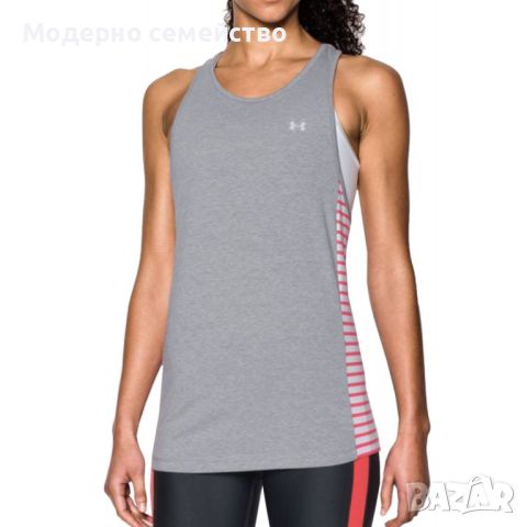 Спортен дамски потник under armour heatgear favorite tank grey, снимка 1 - Потници - 46668568