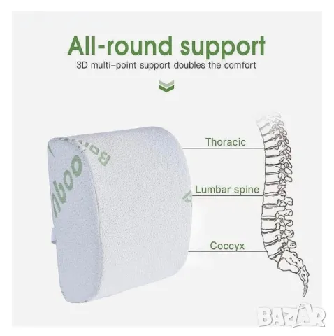 Възглавница за гръб,за кола ,за офис за вкъщи ,Супер Комфорт, снимка 5 - Аксесоари и консумативи - 49661043