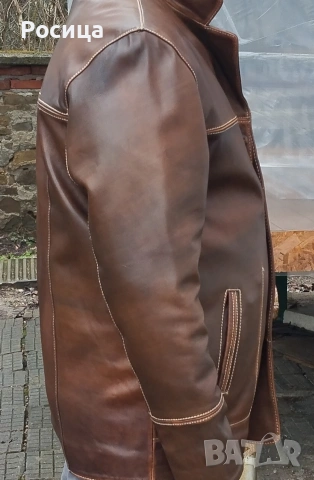 Мъжко кожено яке естествена кожа, снимка 3 - Якета - 53903481