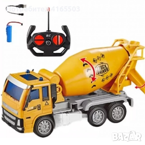 Радиоуправляем бетоновоз Truck Construction R/C, снимка 2 - Коли, камиони, мотори, писти - 52676050