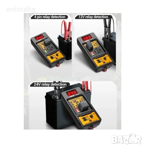 ANIMABG Универсален тестер за проверка на автомобилен акумулатор, 11-25V, LED индикаторна светлина, снимка 6 - Друга електроника - 52477957